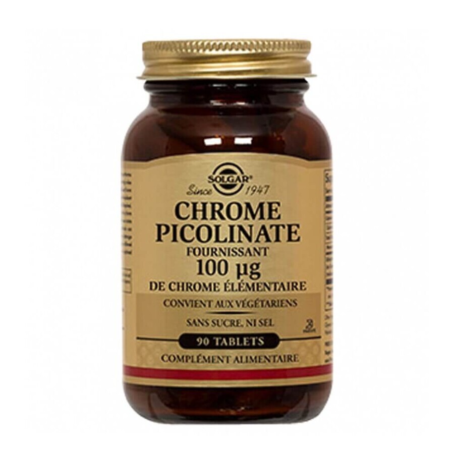 Buy Solgar Solgar Chromium Picolinate 100µg 90 Compressed Maintien Glycémie 90 comprimés Solgar Solgar Chromium Picolinate 100µg 90 Compressed Maintien Glycémie 90 comprimés