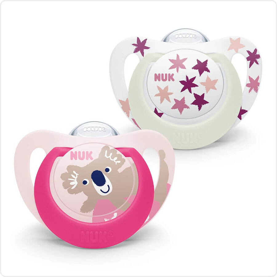 Nuk Sucettes physiologiques Starlight 18 mois et plus x2