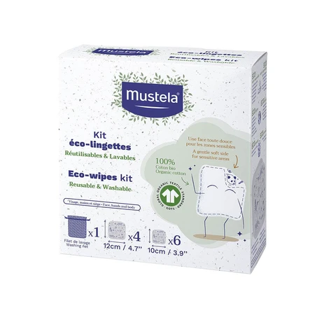 Mustela Toallitas ecológicas reutilizables y lavables kit x10