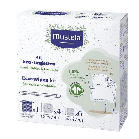 Mustela Toallitas ecológicas reutilizables y lavables kit x10