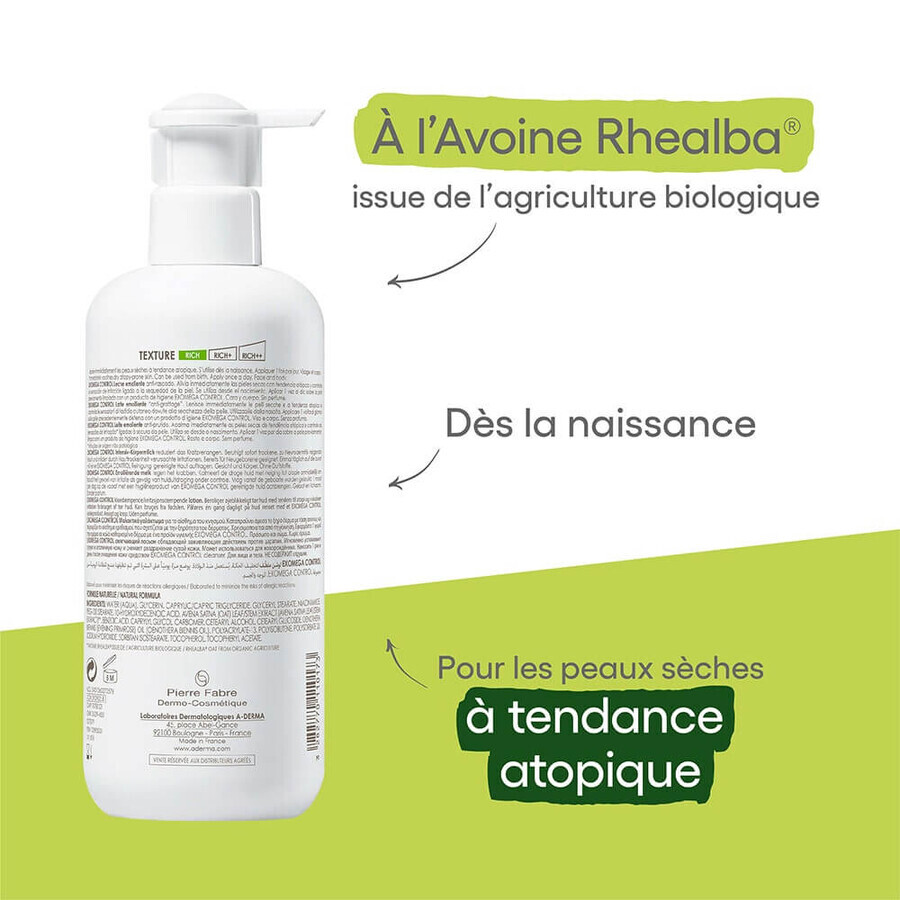 A-Derma Exomega Control Emollient Milk 400ml