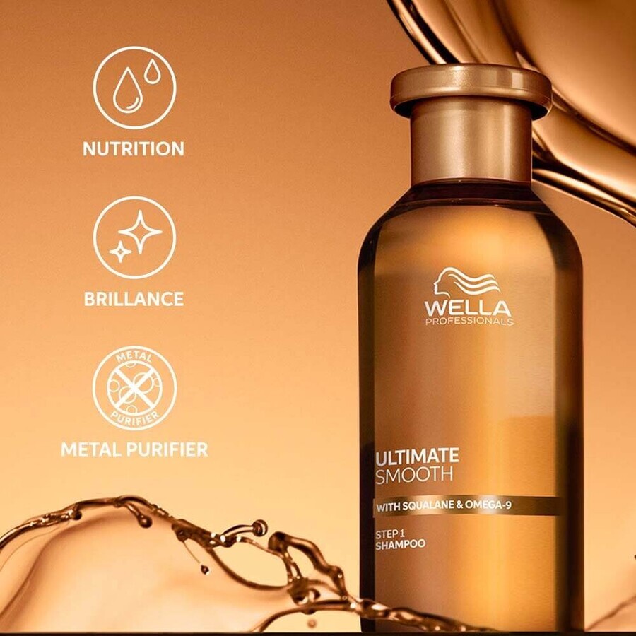 Wella Professionals Ultimate Smooth Nourishing Shampoo Trockenes, stumpfes oder krauses Haar 1l