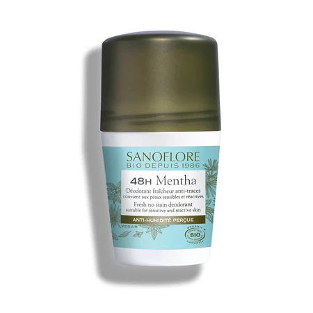 Sanoflore Desodorantes 48h Organic Mentha Desodorante para Mujeres y Hombres 50ml