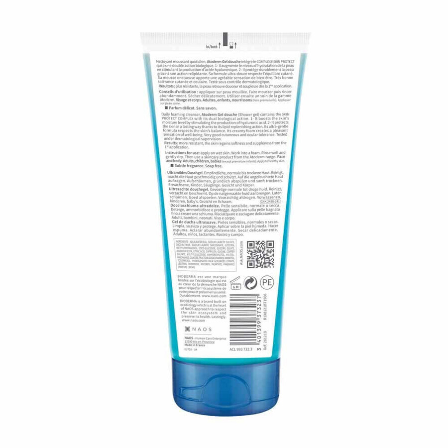 Bioderma Atoderm Gel Detergente Ultra Delicato Pelli Sensibili da Normali a Secche Peaux sensibles 200ml Bioderma Atoderm Gel Detergente Ultra Delicato Pelli Sensibili da Normali a Secche Peaux sensibles 200ml
