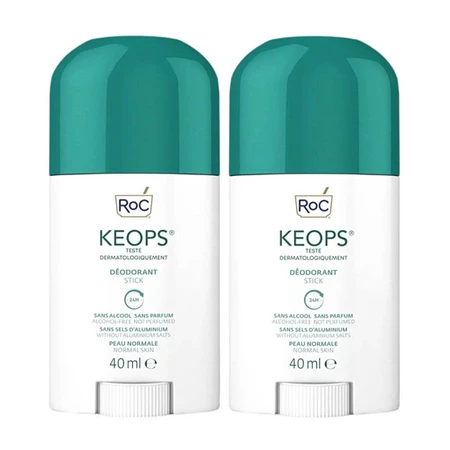 Roc Keops Deodorant Stick Moderate Transpiration 2x40ml