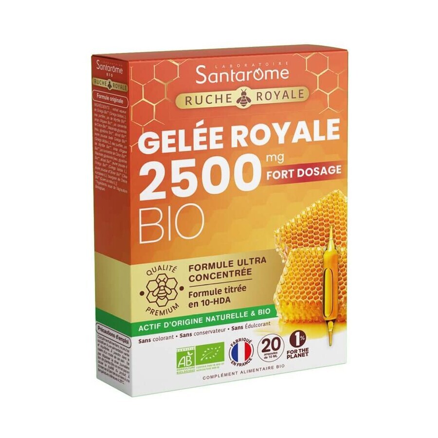 Santarome Bio Koninginnegelei 2500 MG 20 Ampullen