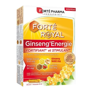 Forté Pharma Forté Royal Ginseng'Energie con ginseng, acerola, jalea real y propóleo 20 ampollas