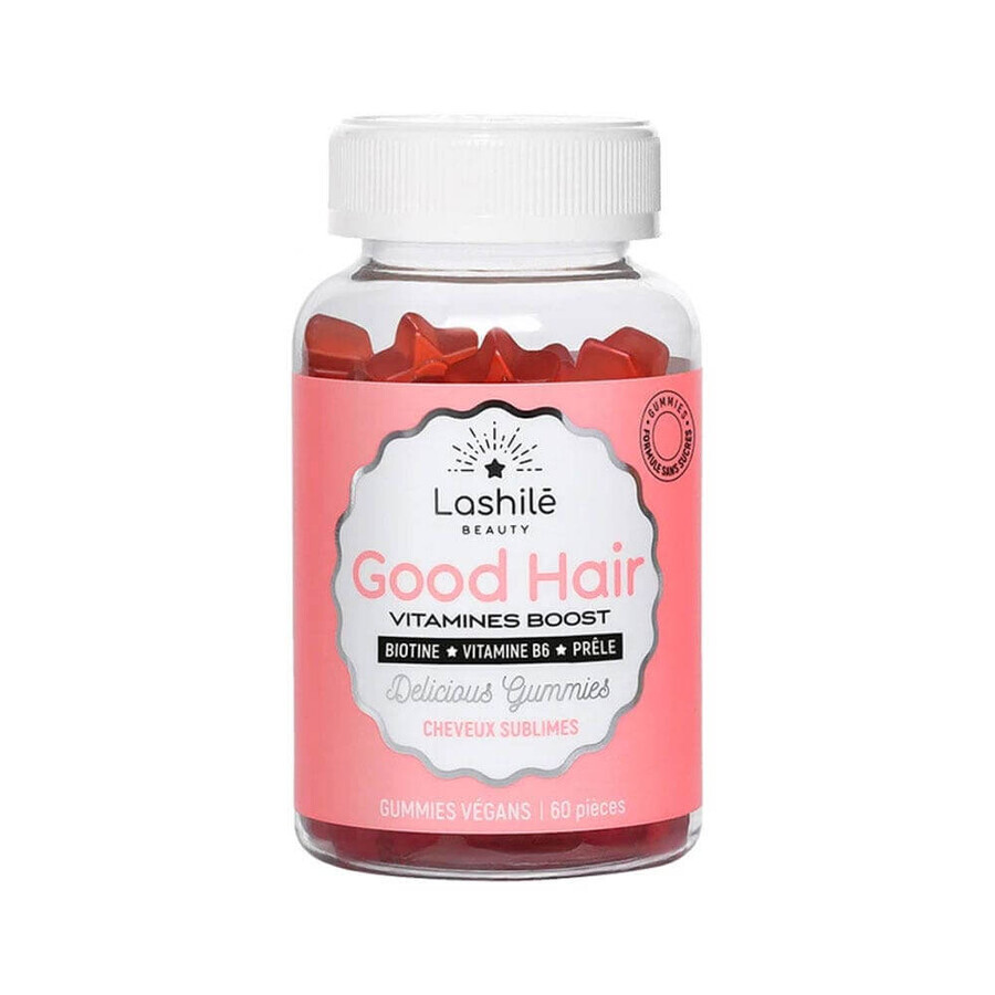 Lashilé Beauty Vitamines Boost Gutes Haar Sans sucres 60 Gummibonbons
