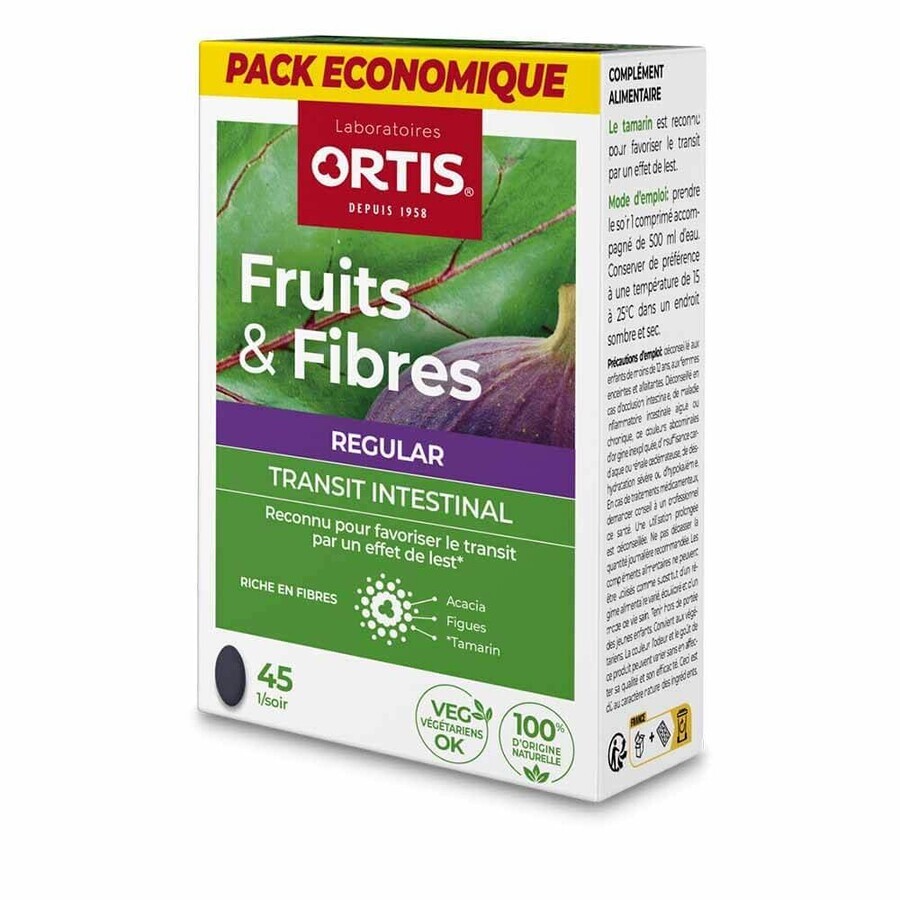 Ortis Fruit and Fiber Regular Bowel Transit 45 tablets
