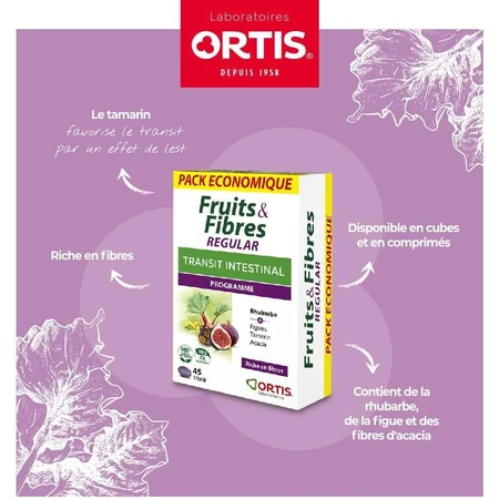 Ortis Fruits & Fibres Regular, 45 tablets