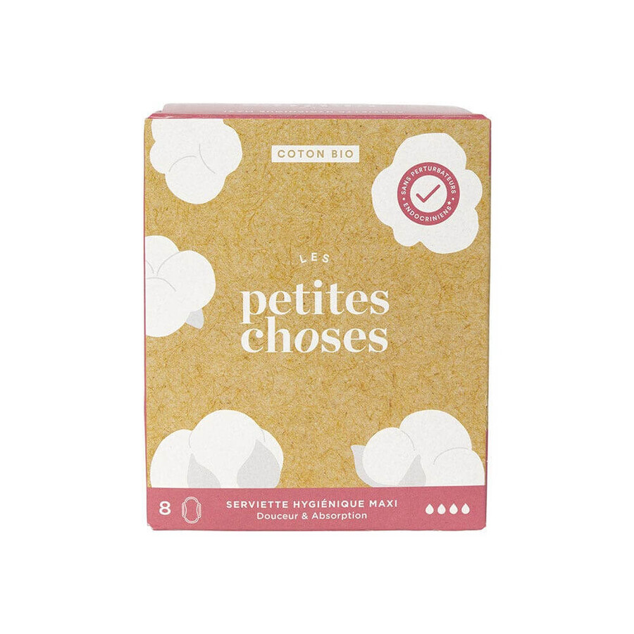 Les Petites Choses Tampoane din bumbac organic extra lungi Cutie de 8