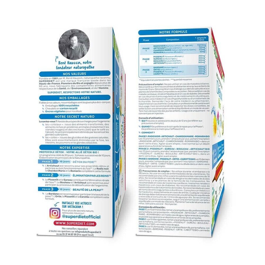 Superdiet Detox Program 3x10 Ampoules 30 Ampoules Superdiet Detox Program 3x10 Ampoules 30 Ampoules