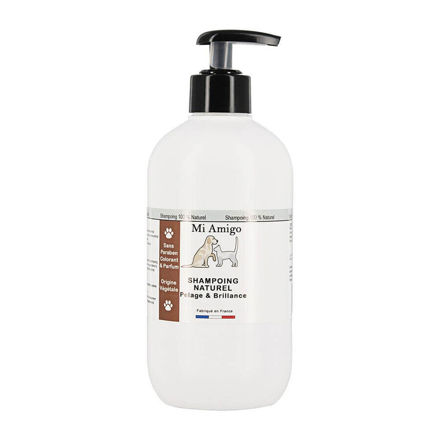 Mi Amigo Shampoo naturale per cani e gatti, manto lucentezza 500ml