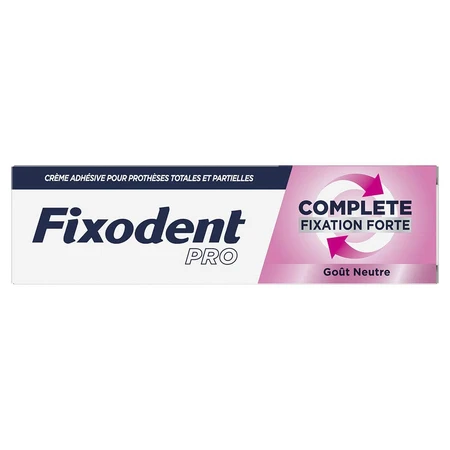 Fixodent Pro Complete Volledige kleefcrème voor kunstgebitten Neutrale verzorging 47g