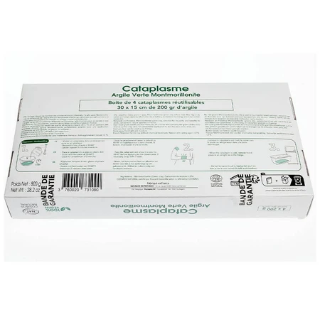 Naturado Grüne Tonerde Montmorillonit für Breiumschläge 30x15cm 4x200g