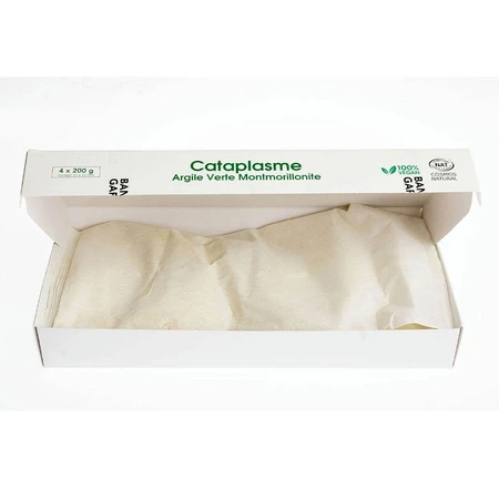 Naturado Grüne Tonerde Montmorillonit für Breiumschläge 30x15cm 4x200g