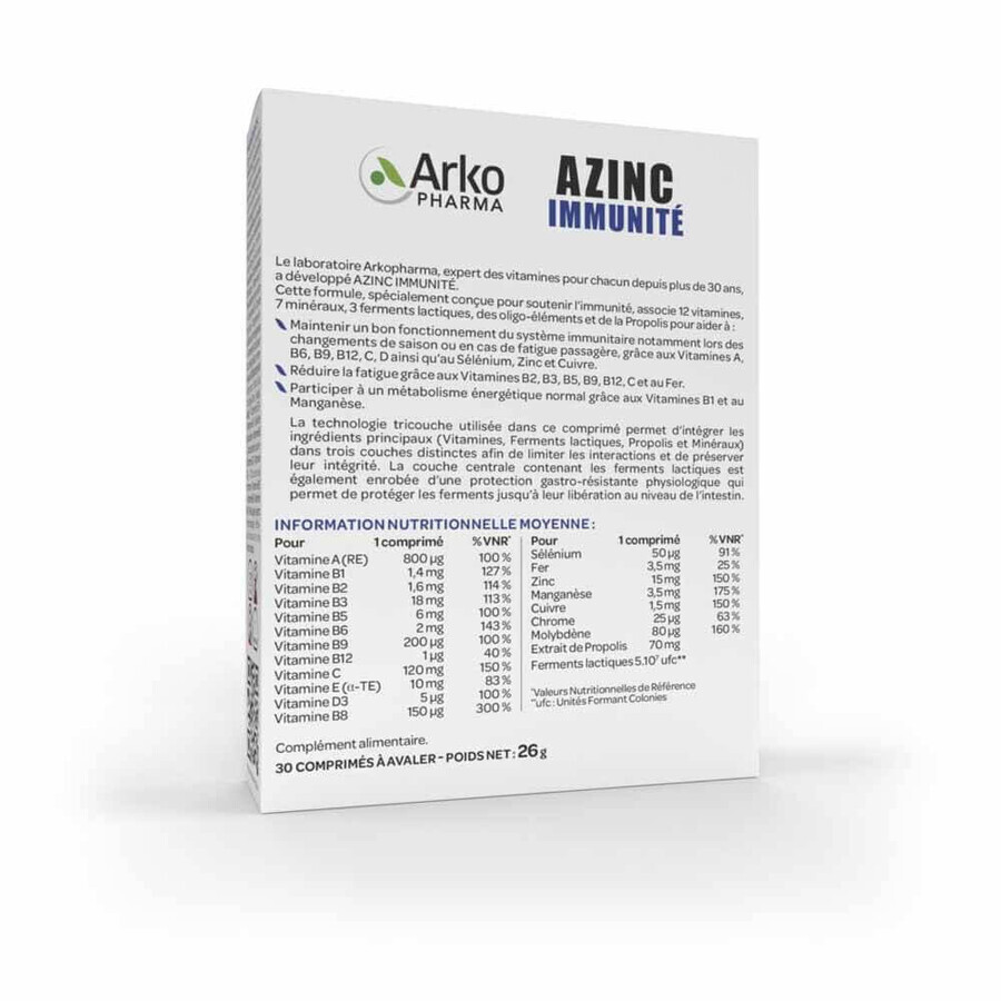Arkopharma Azinc Immunity 30 Tablets