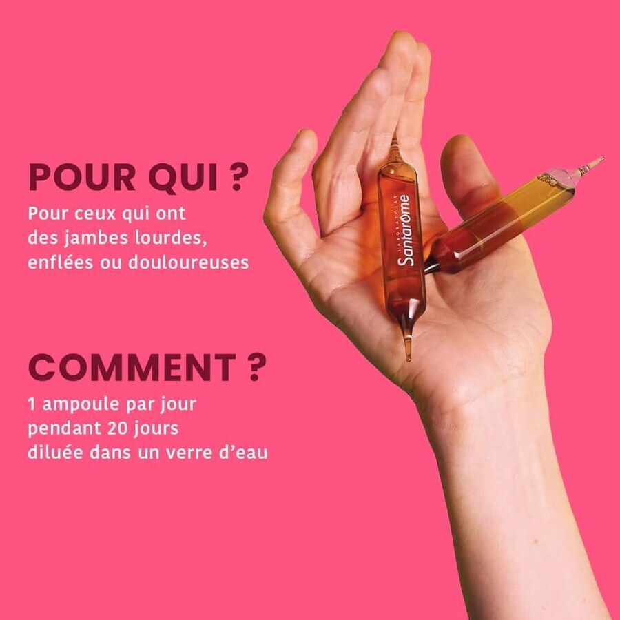 Santarome Jambes Légères Bio Favorise la circulation 20 ampoules