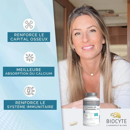 Biocyte Vitaminas D3 Liposomal 90 Gélules