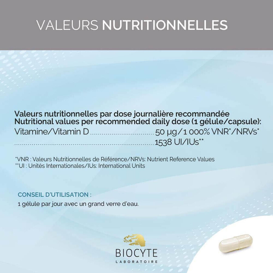 Biocyte Vitamins D3 Liposomal 90 Gélules