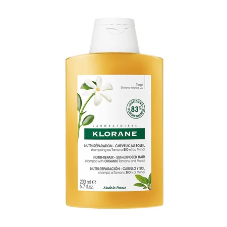Klorane Solari Organic Tamanu and Monoï Nourishing Shampoo voor bloot haar 200ml