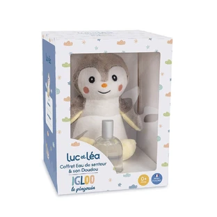 Luc Et Lea Coffret Peluche Pingouin et Eau de senteur Dès La Naissance 50ml