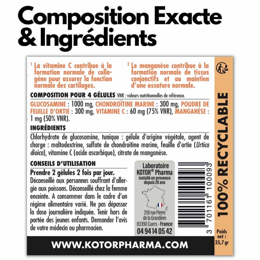Kotor Pharma Condro Cartilagine e articolazioni 60 capsule