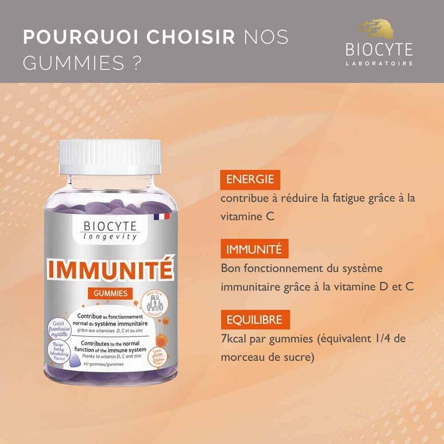 Biocyte Langlebigkeit Immunea 60 Gummibärchen