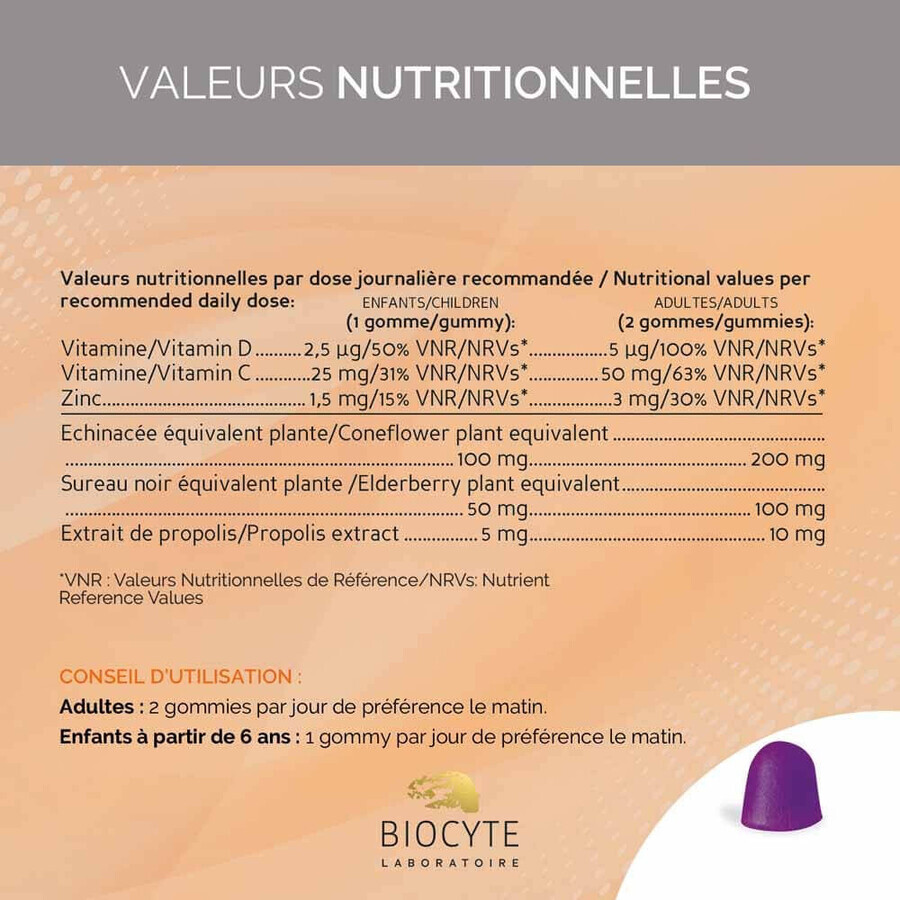Biocyte Langlebigkeit Immunea 60 Gummibärchen