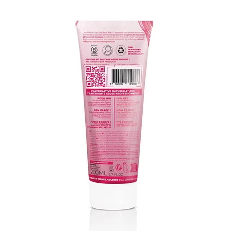 Energie Fruit Gloss Cherry 2 en 1 Masque & Démêlant Brillance Intense Cheveux Ternes, Colorés 200 ml