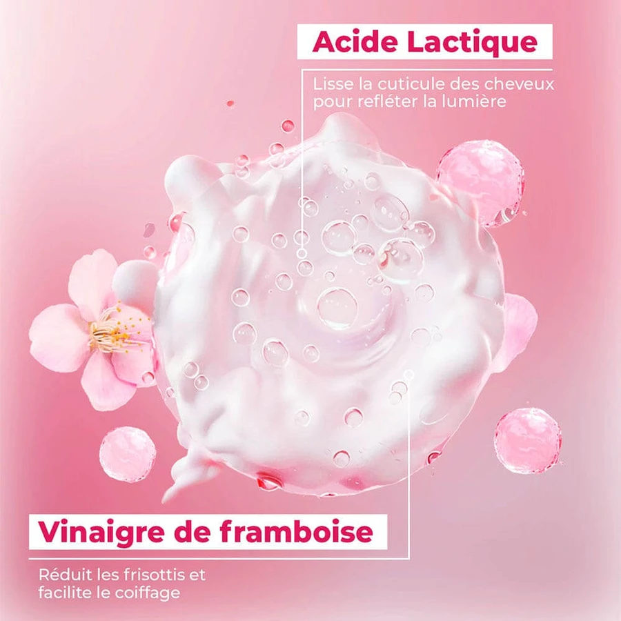 Energie Fruit Gloss Cherry 2 en 1 Masque & Démêlant Brillance Intense Cheveux Ternes, Colorés 200 ml