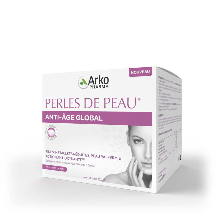 Arkopharma Perles De Peau Anti-âge Global 30 bastoncini