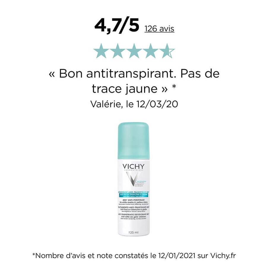 Vichy Deodorante Anti-traspirante Anti-traccia Spray 2x125ml Vichy Deodorante Anti-traspirante Anti-traccia Spray 2x125ml