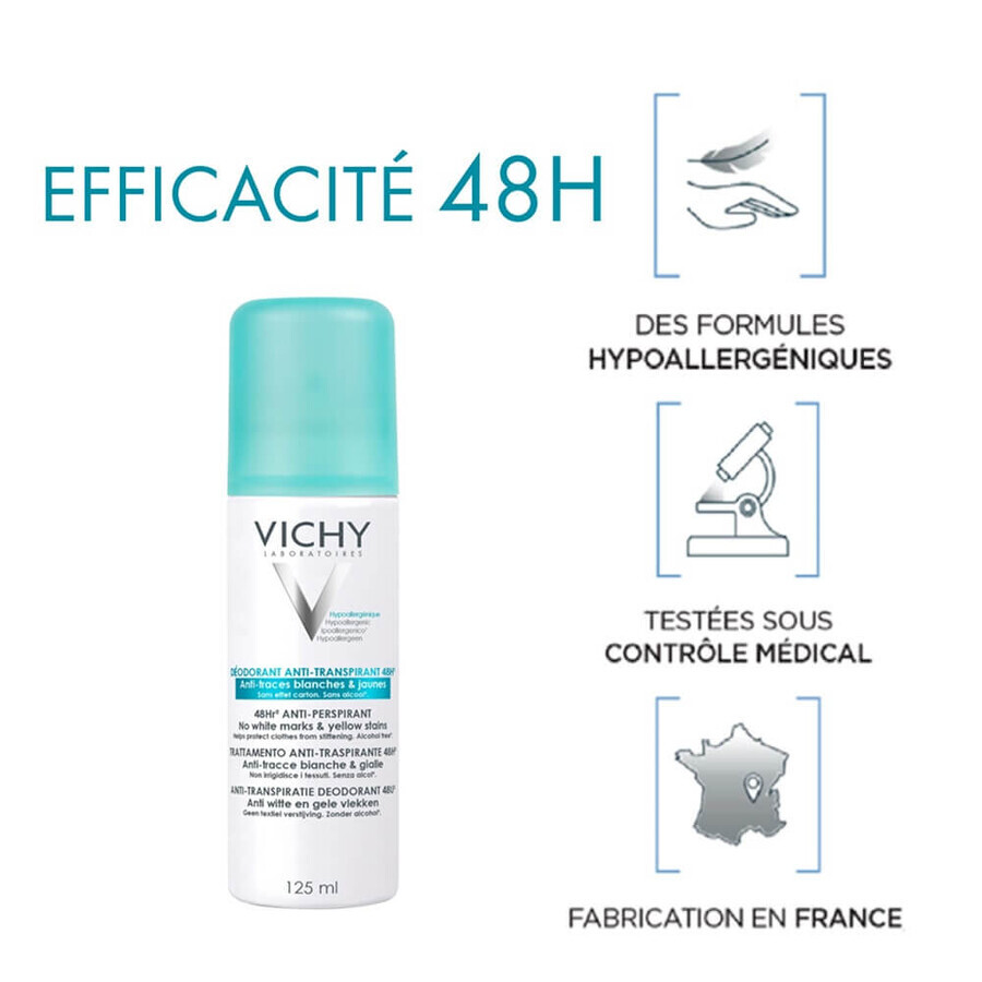 Vichy Deodorante Anti-traspirante Anti-traccia Spray 2x125ml Vichy Deodorante Anti-traspirante Anti-traccia Spray 2x125ml
