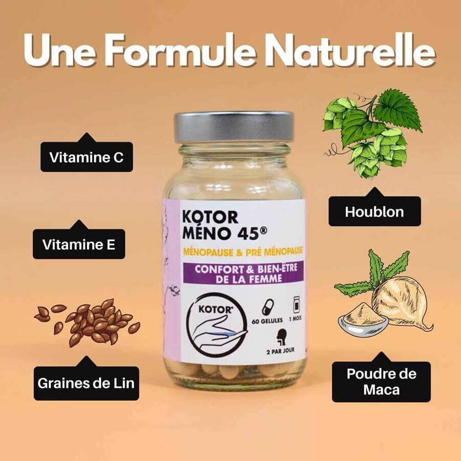 Kotor Pharma Meno 45 Ménopause & PréMénopause 60 Gélules