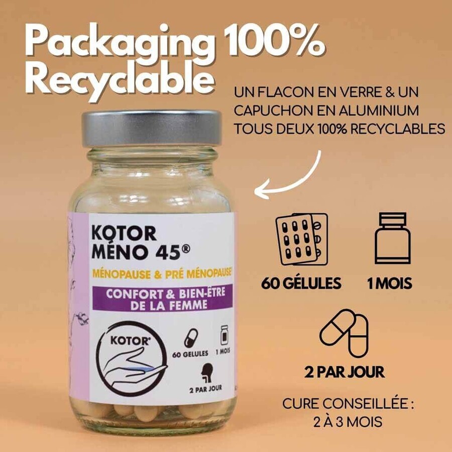 Kotor Pharma Meno 45 Ménopause & PréMénopause 60 Gélules