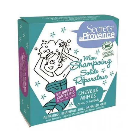 Secrets de Provence Solidea Champú reparador para cabellos dañados, apagados y quebradizos 85g