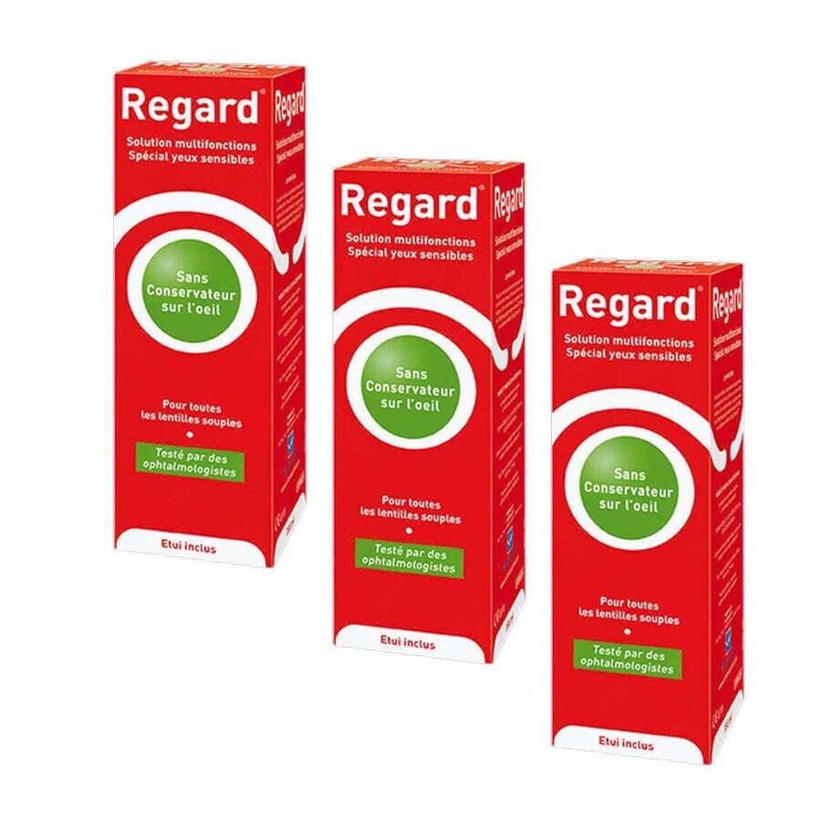 Horus Pharma Soluzioni multifunzionali Regard + 3 custodie per lenti 3x355ml