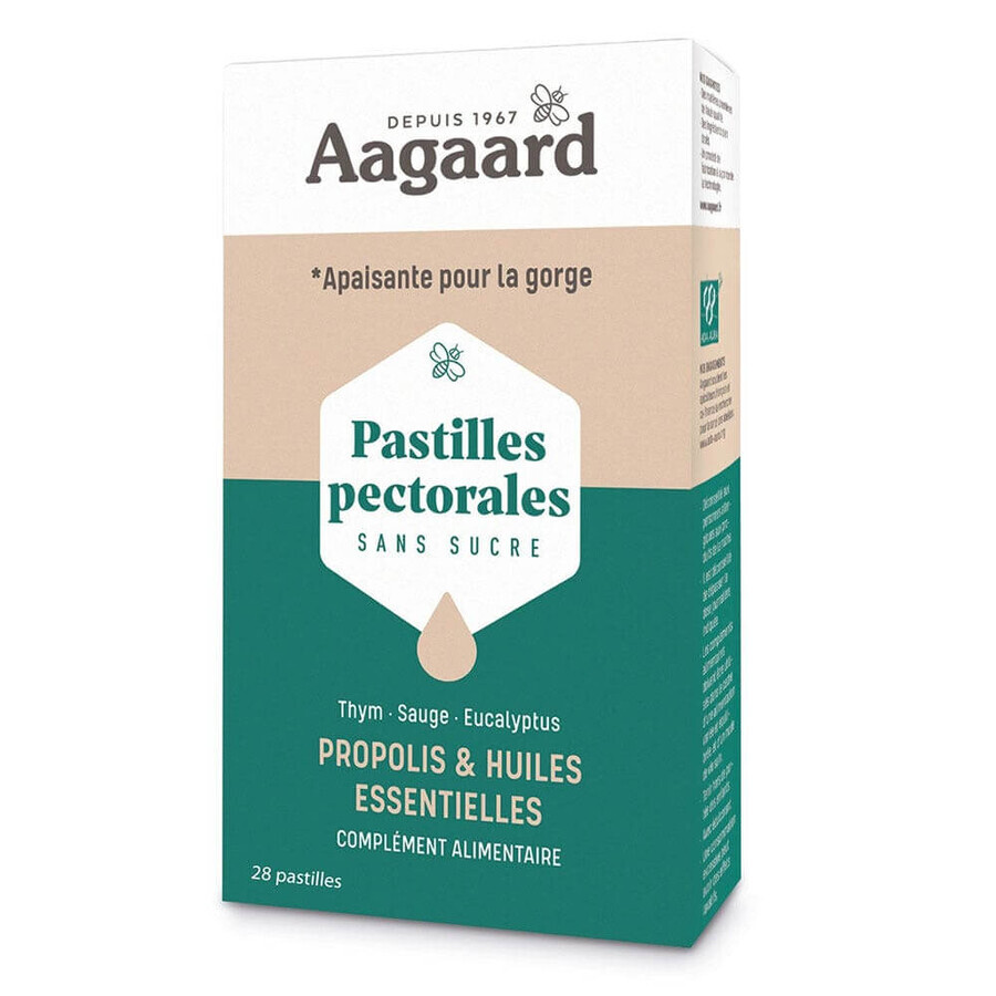 Aagaard Chest Drops Propolis and Essential Oils 28 Tablets