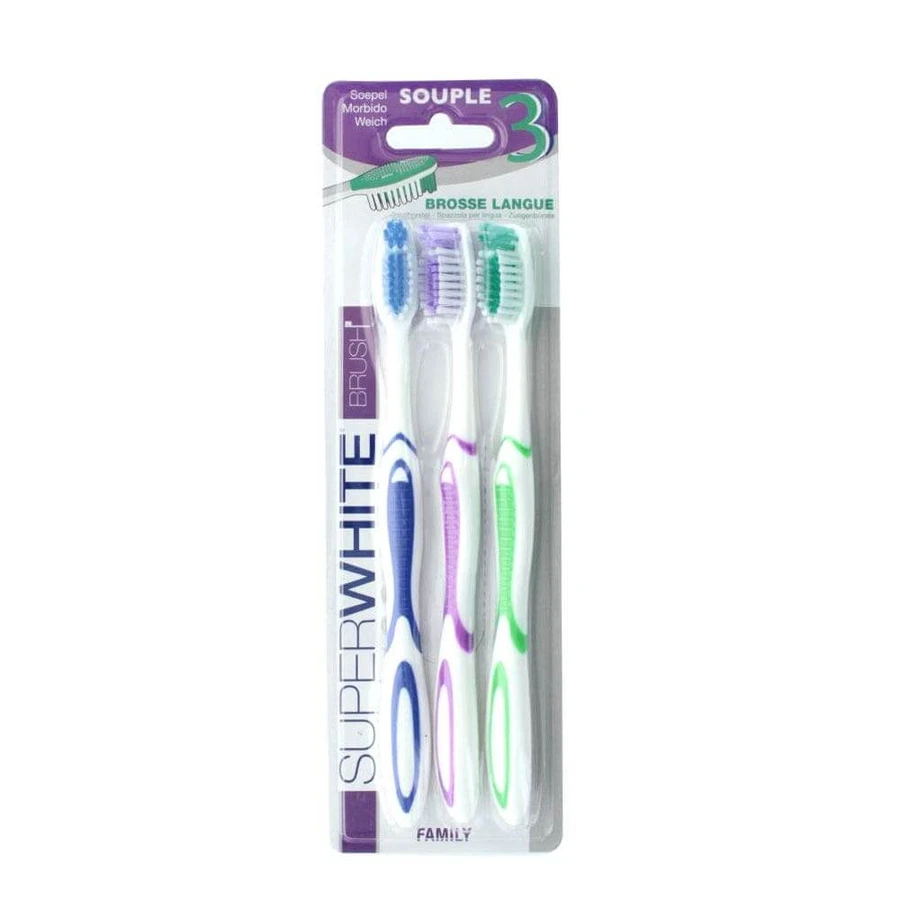 Superwhite Zachte Tandenborstel Familie X3
