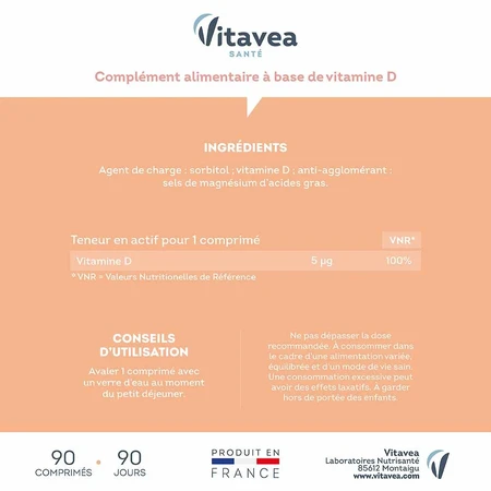 Vitavea Santé Vitamine D 90 tabletten