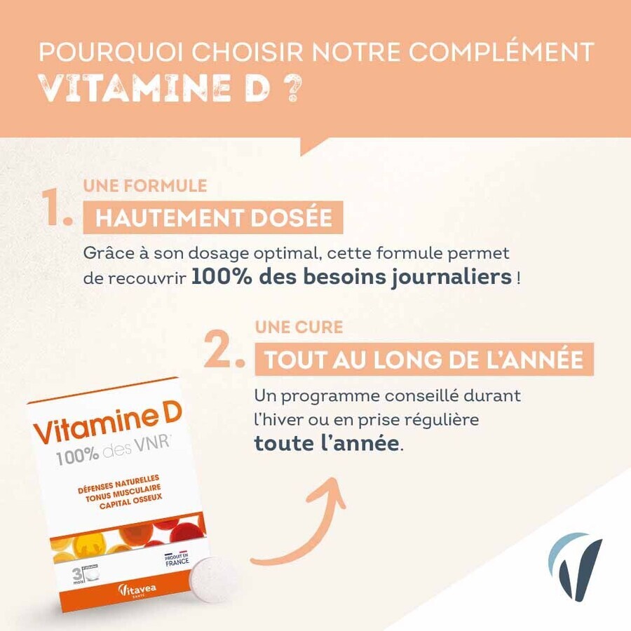 Vitavea Santé Vitamine D 90 comprimate