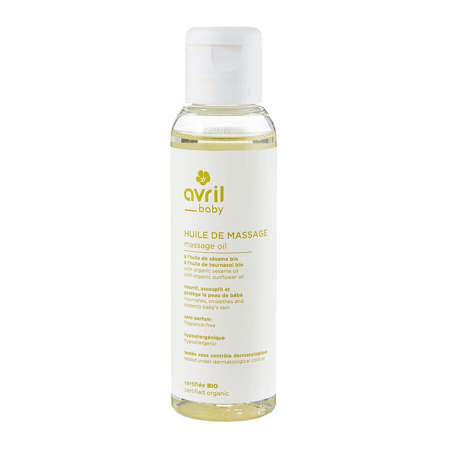 Avril Baby ulei organic de masaj cu susan și floarea-soarelui 100ml