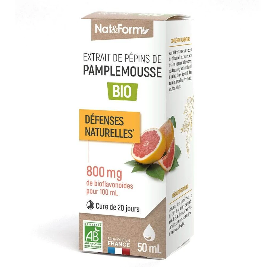 Nat&Form Bio Grapefruitkernextrakt Natürlicher Schutz 50ml