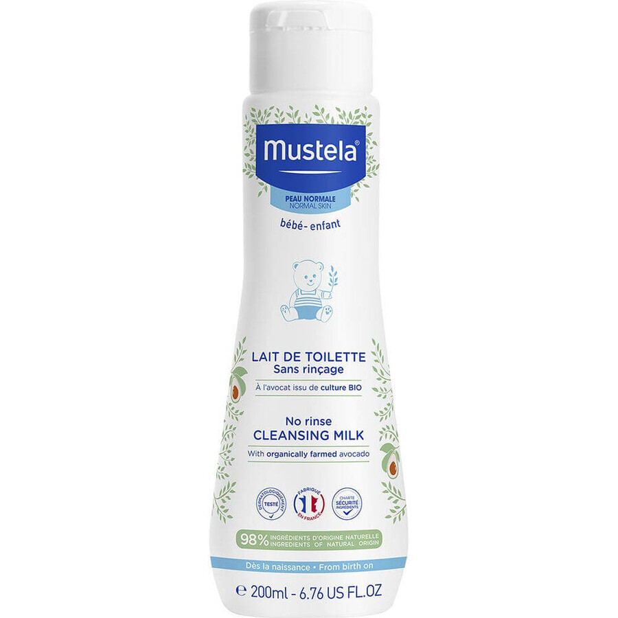 Mustela Reinigingsmelk zonder spoelen Normale huid 200 ml