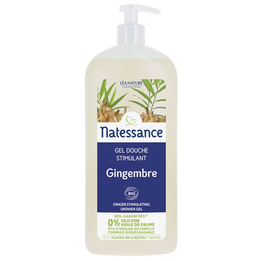 Natessance Organic stimulating ginger shower gel 1l