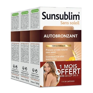 Nutreov Sunsublim Autobronzant Formule Renforcee Sans soleil 3x28 Capsules