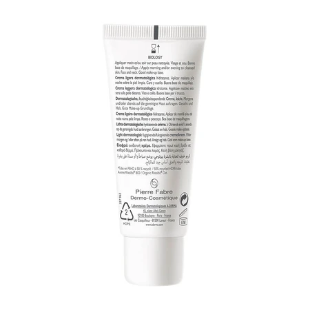 A-Derma Biology Crème Légère Dermatologique Hydratante Bio 40ml
