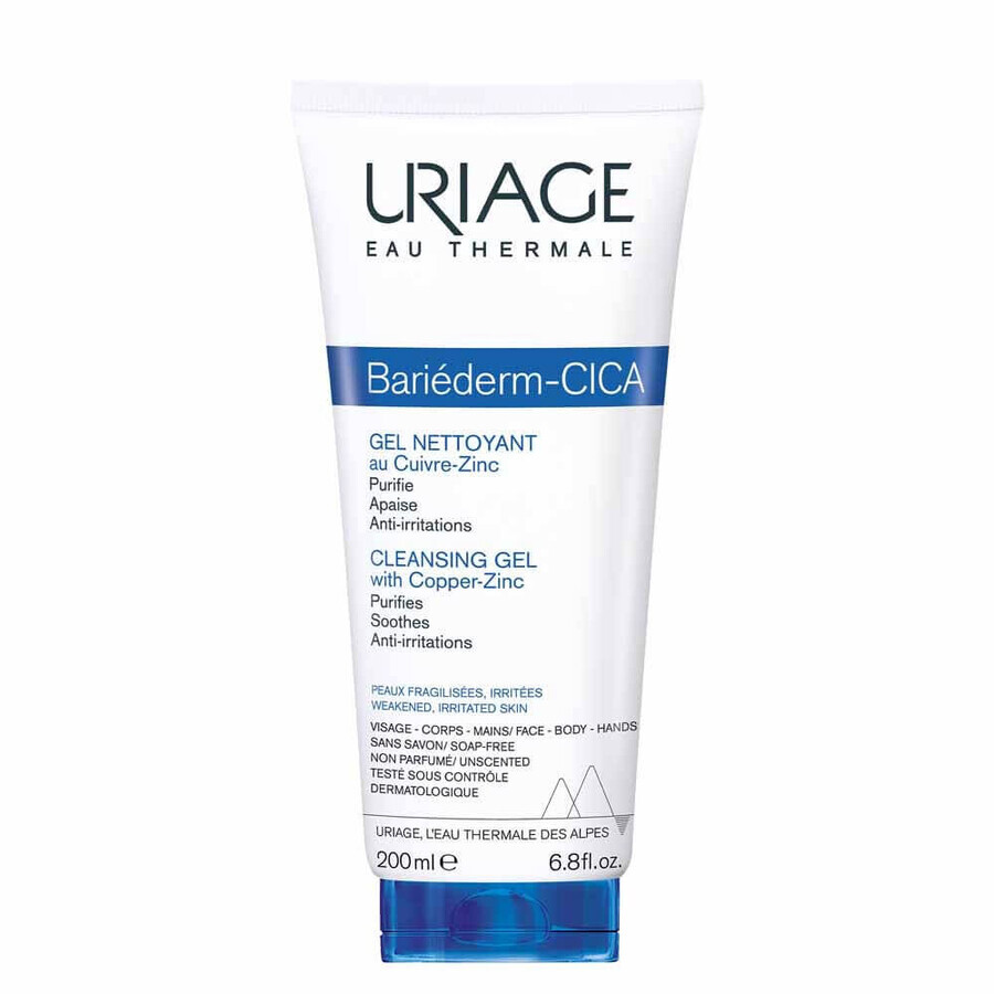 Boutique Uriage Hygiène visage Gel Nettoyant Bariederm Peaux Fragilisées 200ml Uriage Hygiène visage Gel Nettoyant Bariederm Peaux Fragilisées 200ml
