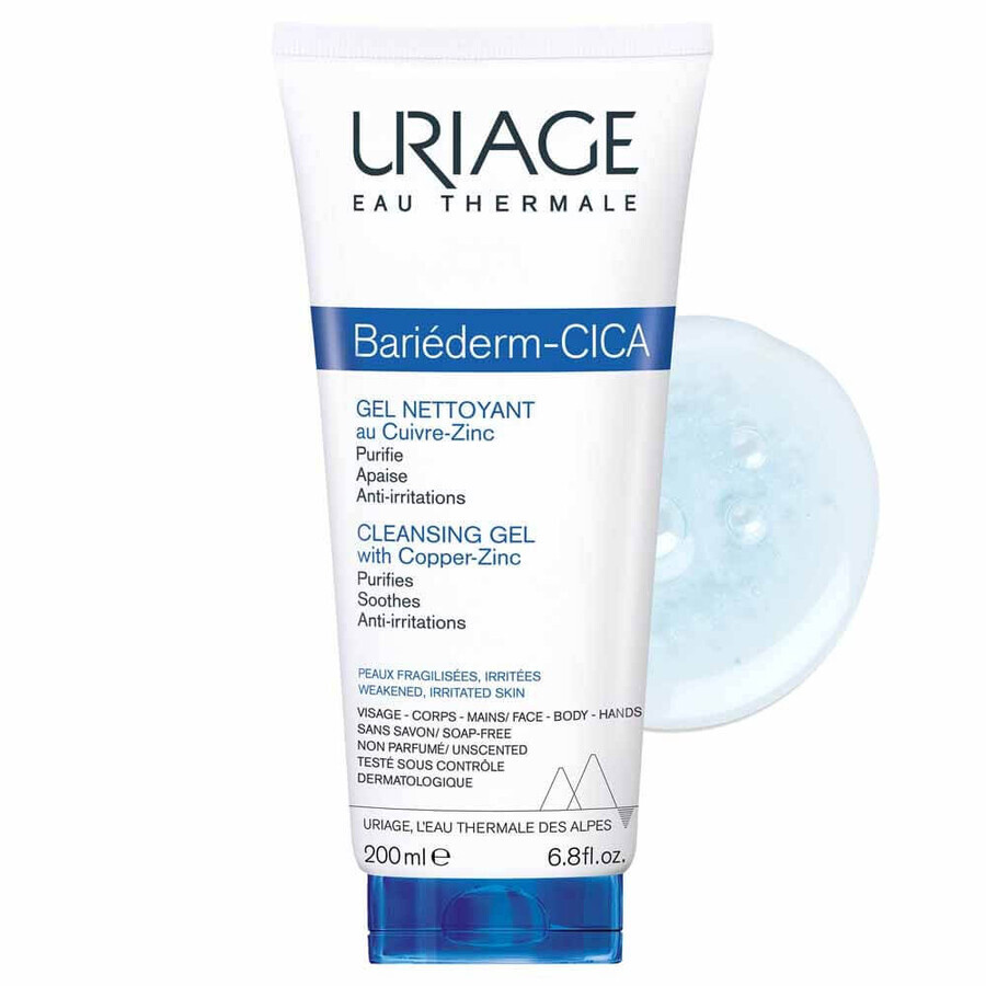 Uriage Hygiène visage Gel Nettoyant Bariederm Peaux Fragilisées 200ml Uriage Hygiène visage Gel Nettoyant Bariederm Peaux Fragilisées 200ml